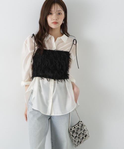 PROPORTION BODY DRESSING ブラウス シャツ シアーシャーリング