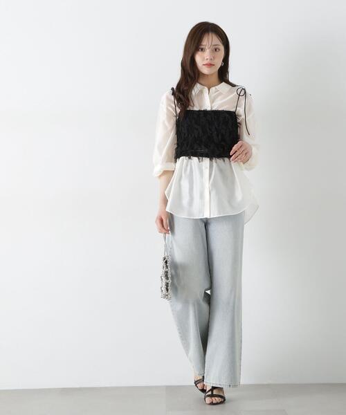 PROPORTION BODY DRESSING ブラウス シャツ シアーシャーリング