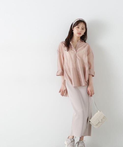 PROPORTION BODY DRESSING ブラウス シャツ シアーシャーリング