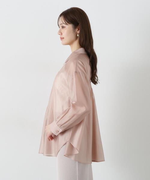 ブラウス シャツ シアー シャーリング シャツ レディース BAYFLOW ブラウス シャツ シアーシャーリングブラウス