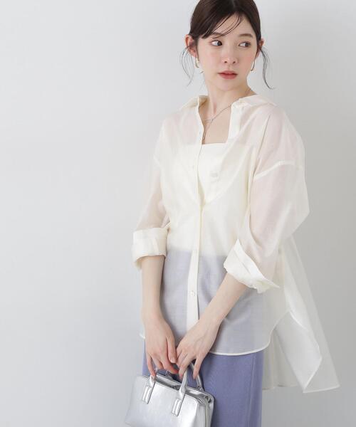 PROPORTION BODY DRESSING ブラウス シャツ シアーシャーリング