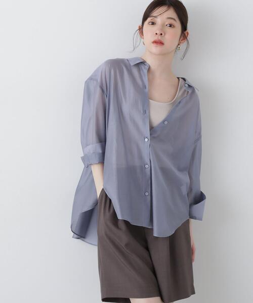 ブラウス シャツ シアーシャーリングブラウス / 1215110503 レディース PROPORTION BODY DRESSING ブラウス シャツ シアーシャーリング