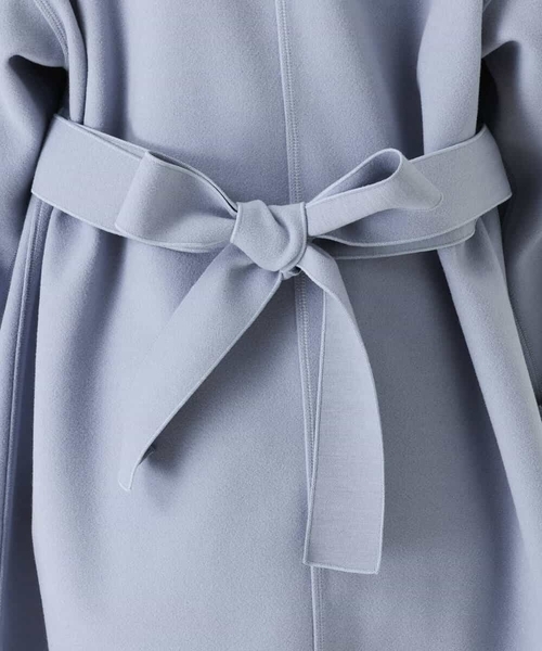 「MK MICHEL KLEIN」 チェスターコート 38 ライトブルー レディース_画像4