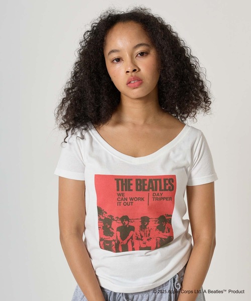tシャツ THE BEATLES オフショルTシャツ TINA：JOJUN レディース TINA：JOJUN tシャツ THE BEATLES オフショルTシャツ レディース