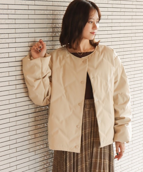 「libelle more」 「MARBLEWALTZ」ダウンジャケット L ネイビー レディース_画像4