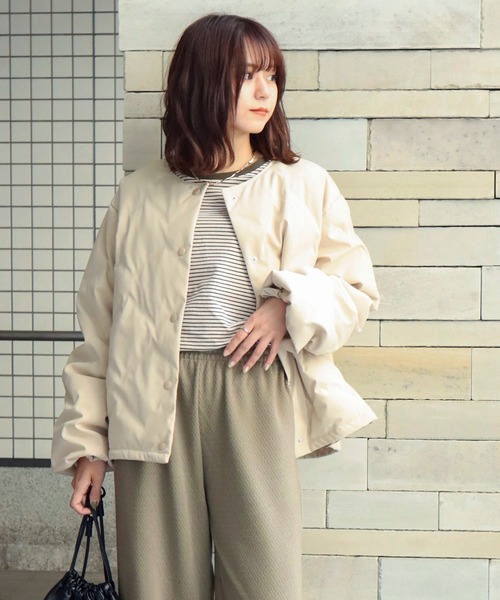 「libelle more」 「MARBLEWALTZ」ダウンジャケット L ネイビー レディース_画像7