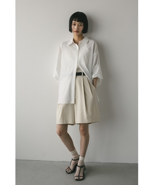 ブラウス シャツ ニュアンスタックスリーブシャツ レディース STYLEMIXER ブラウス シャツ ニュアンスタックスリーブシャツ