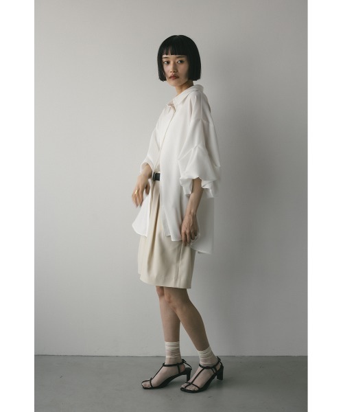 ブラウス シャツ ニュアンス柄タックブラウス レディース ブラウス シャツ ニュアンス柄シャツ レディース : ZOZOTOWN