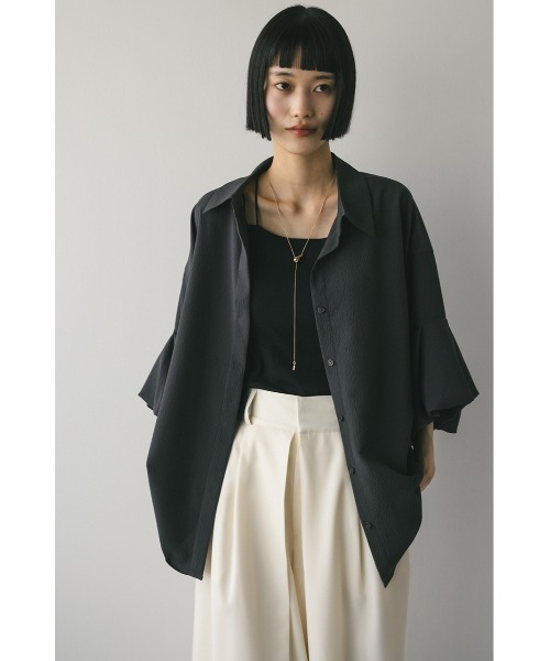 ブラウス シャツ タックスリーブシャツ レディース antiqua ブラウス シャツ タックスリーブシャツ レディース