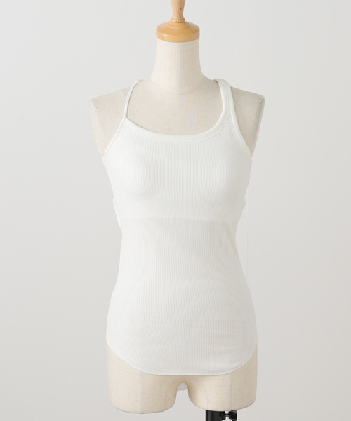 HAKUJI 「HAKUJI/ハクジ」Organic cotton asym bra TT：タンク
