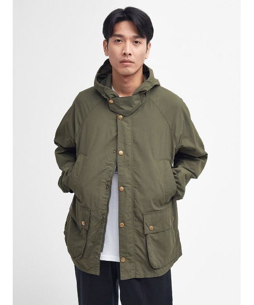 Barbour ミリタリージャケット オリーブ Barbour 「Barbour」 ジップアップブルゾン 42 オリーブ メンズ