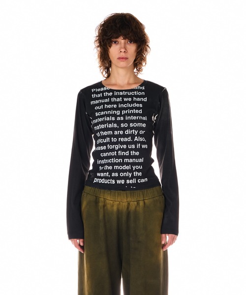 tシャツ OVERALL PRINT LONG SLEEVE TEE レディース