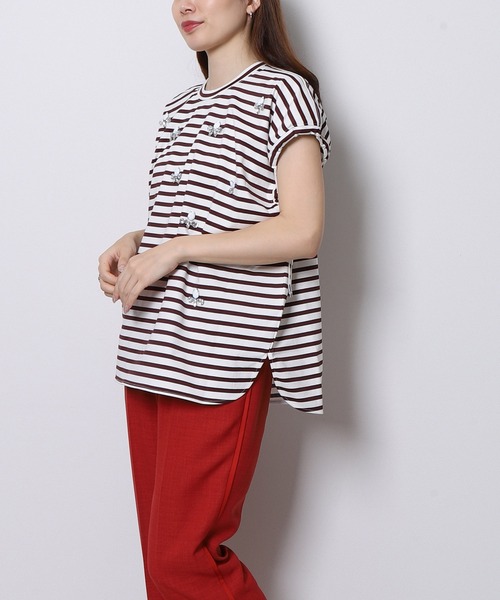 tシャツ カットパーツカットソー レディース