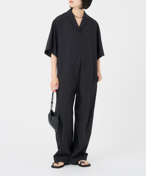 HARDY NOIR アルディーノアール　サロペット　黒 HARDY NOIR オールインワン ナイロンタフタオールインワン