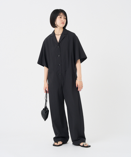 HARDY NOIR アルディーノアール　サロペット　黒 HARDY NOIR オールインワン ナイロンタフタオールインワン