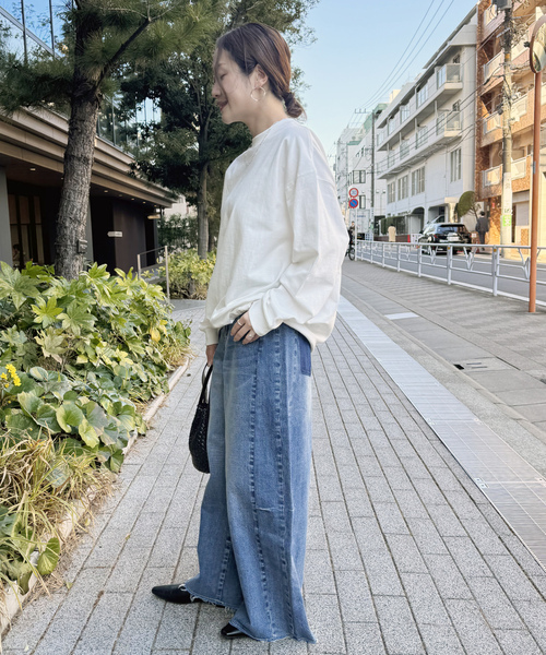 ジャーナルスタンダード 長袖シャツ トップス レディース フリーサイズ ホワイト JOURNAL STANDARD JOURNAL STANDARD 「JOURNAL STANDARD」 長袖カットソー FREE