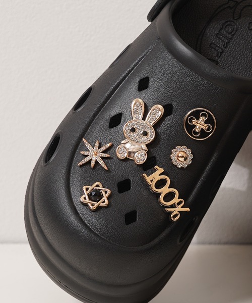 【新品/未使用】crocs クロックス 厚底サンダル ビジュー 特別クロッグ サンダル ビジュー付き 厚底クロッグサンダル / Thick-soled clog