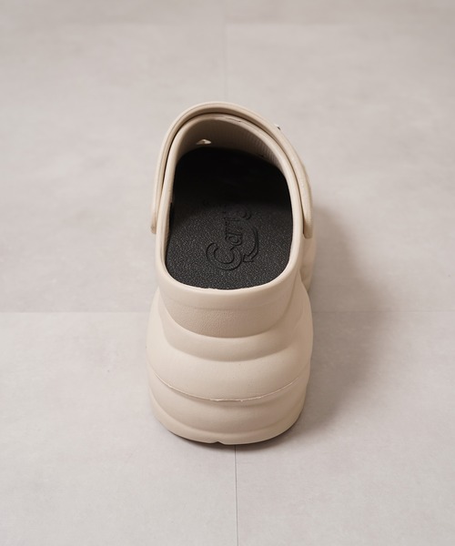 サンダル ビジュー付き 厚底クロッグサンダル / Thick-soled clog