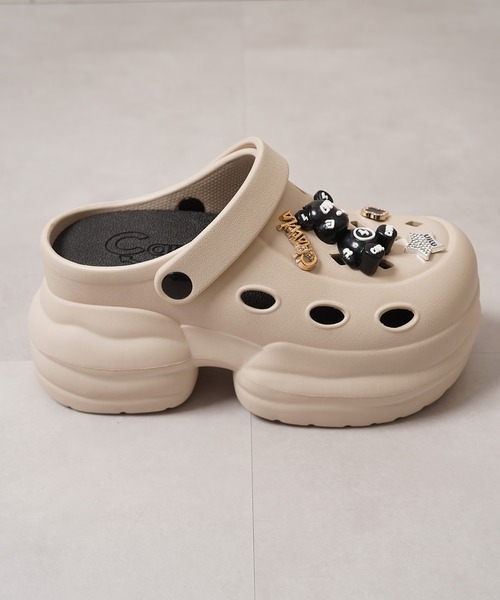 【新品/未使用】crocs クロックス 厚底サンダル ビジュー 特別クロッグ サンダル ビジュー付き 厚底クロッグサンダル / Thick-soled clog