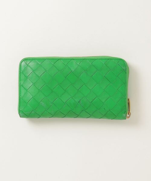 早い者勝ち BOTTEGA VENETA 長財布　グリーン 中古・古着通販】BOTTEGA VENETA (ボッテガベネタ) 長財布