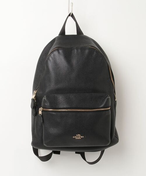 COACH ブラック リュック COACH ブラックレザー リュック