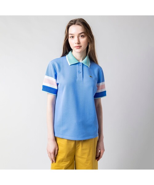 [LACOSTE] рубашка-поло с коротким рукавом 40 зеленый женский 