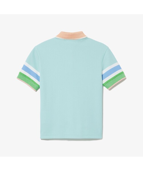 [LACOSTE] рубашка-поло с коротким рукавом 40 зеленый женский 