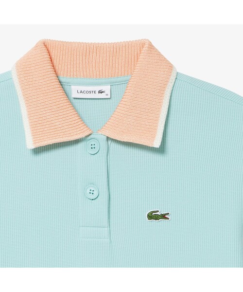[LACOSTE] рубашка-поло с коротким рукавом 40 зеленый женский 