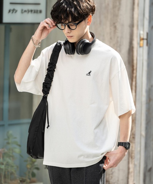 「KANGOL」 半袖Tシャツ M ネイビー メンズ