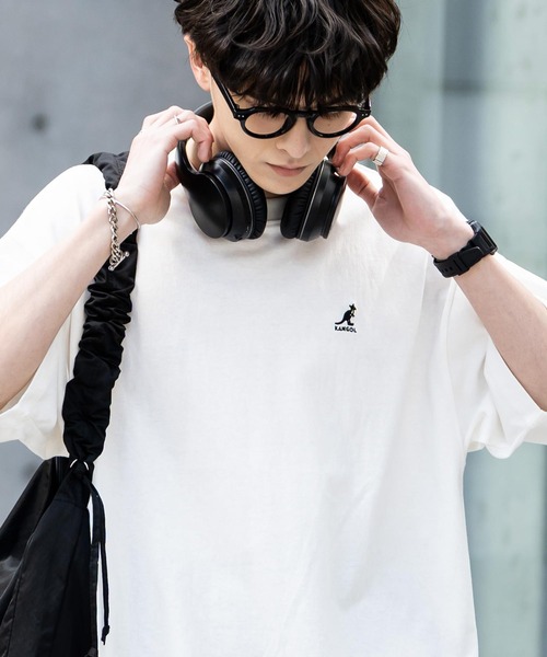 「KANGOL」 半袖Tシャツ M ネイビー メンズ