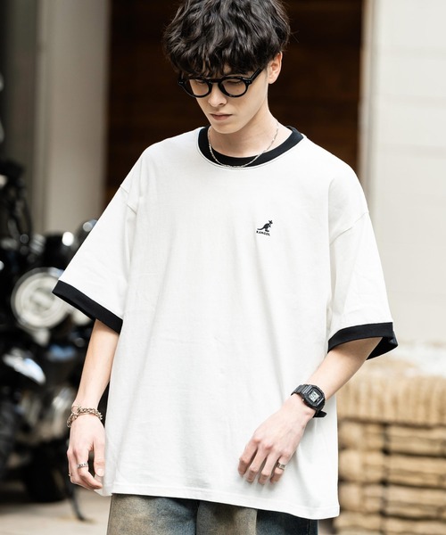 「KANGOL」 半袖Tシャツ M ネイビー メンズ