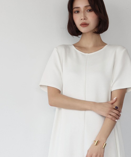 ELFRANK 半袖ワンピース FREE オフホワイト レディース : ZOZOTOWN