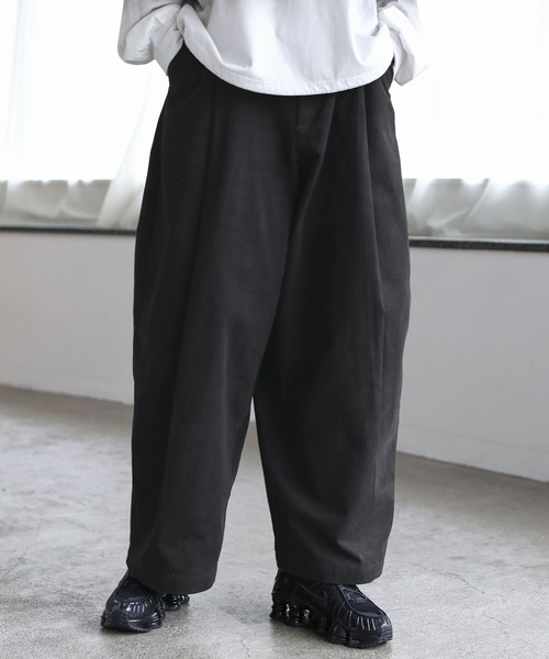 ROCHEM（ローシェン） パンツ タックボリュームワイドカーブパンツ