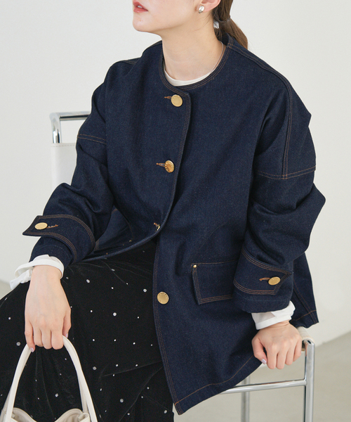 IENA ノーカラーコート コート MACKINTOSH/マッキントッシュ