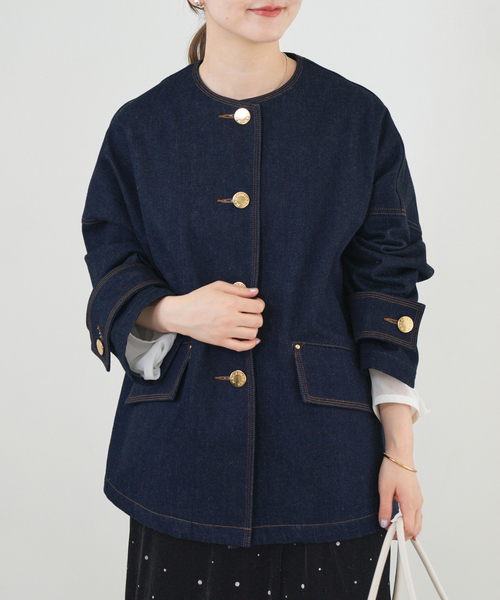 IENA ノーカラーコート コート MACKINTOSH/マッキントッシュ