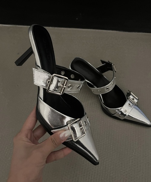 「HALEY PESCA」 ミュール 40 シルバー レディース_画像2