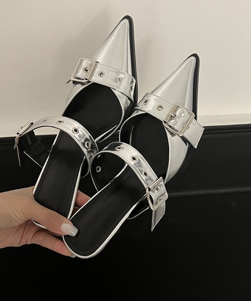 「HALEY PESCA」 ミュール 40 シルバー レディース_画像9