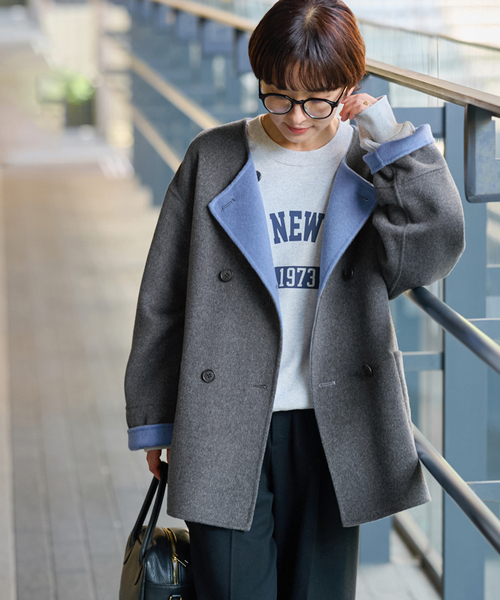 Journal Standardノーカラーコート JOURNAL STANDARD ノーカラーコート コート スーパー140ビーバー