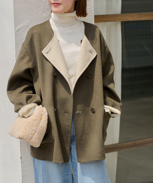 JOURNAL STANDARD relume ノーカラーコート コート 「 / 新色