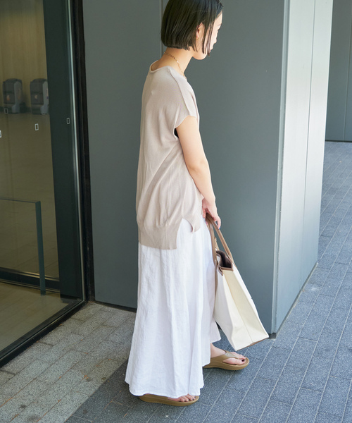 「B.C STOCK」 「Simplicite」フレアスカート FREE ベージュ レディース_画像3