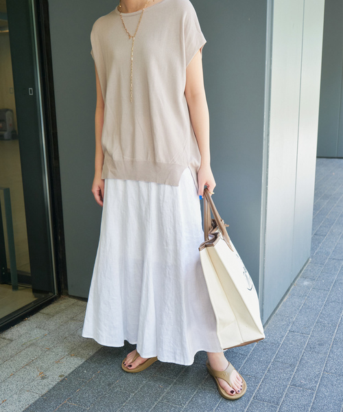 「B.C STOCK」 「Simplicite」フレアスカート FREE ベージュ レディース_画像5