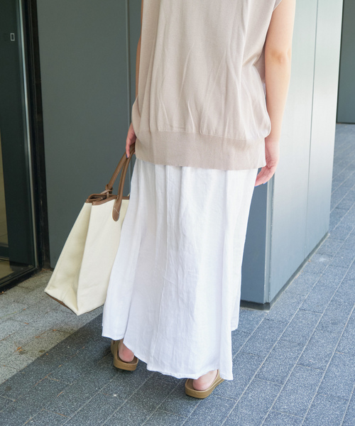 「B.C STOCK」 「Simplicite」フレアスカート FREE ベージュ レディース_画像7