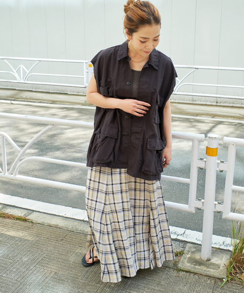 「B.C STOCK」 「Simplicite」フレアスカート FREE ベージュ レディース_画像8