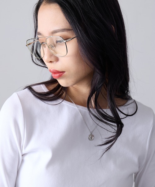 AIM（エイム） 伊達メガネ メガネ 眼鏡 「AIM」ダブルブリッジメタル