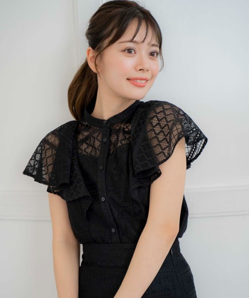 「NOELA」 ノースリーブブラウス フリー ブルー レディース_画像2