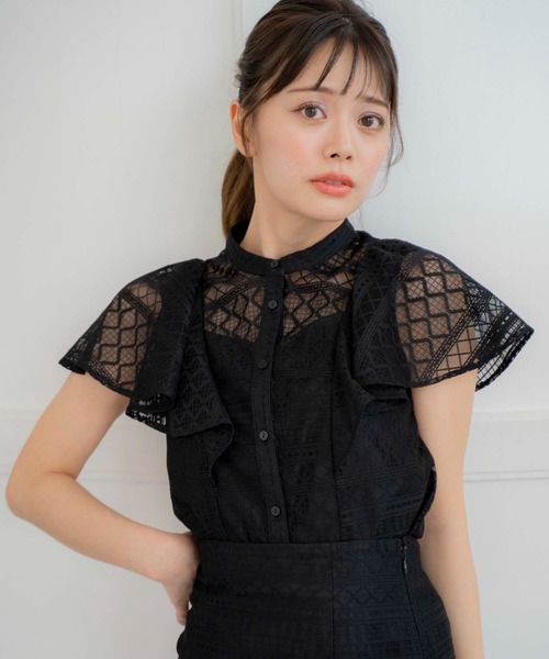 「NOELA」 ノースリーブブラウス フリー ブルー レディース_画像6