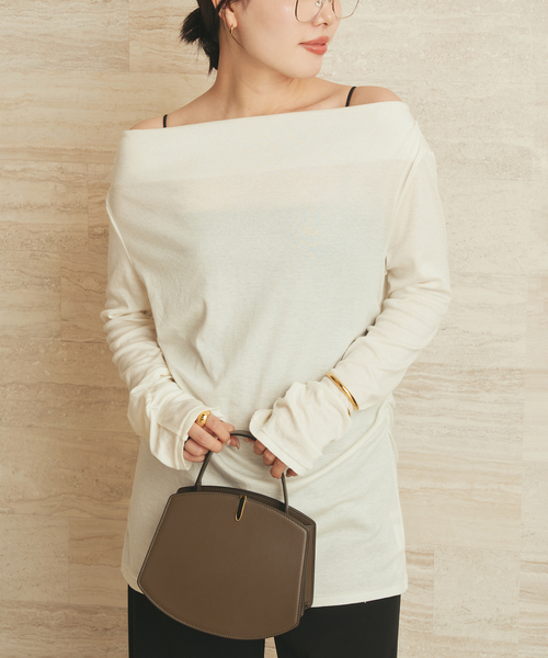 plage（プラージュ） tシャツ Wool drape longTシャツ レディース