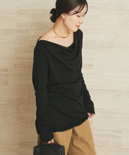 plage（プラージュ） tシャツ Wool drape longTシャツ レディース