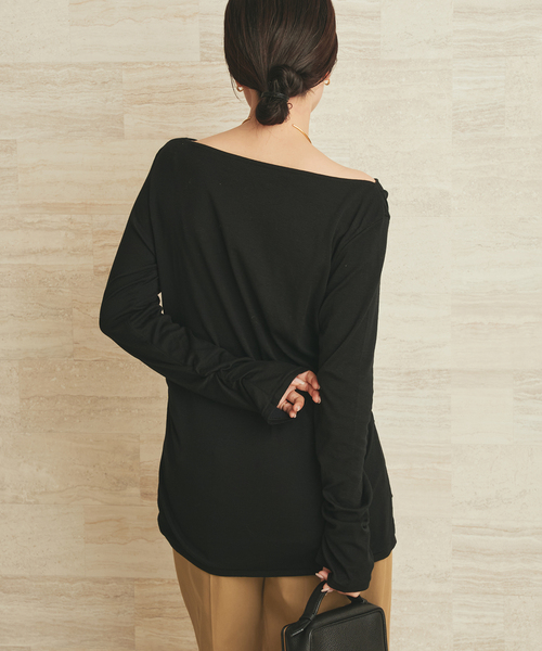 plage（プラージュ） tシャツ Wool drape longTシャツ レディース