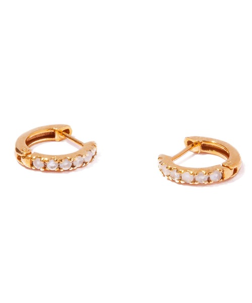 ピアス 「les bon bon」embrace moonstone pierce pair/エンブレイス ムーンストーン ピアス BOB799の画像